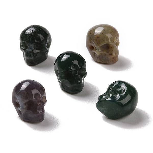PandaHall Natural Moss Agate Beads, Halloween Skull, 11~11.5x8.5~9x11~11.5mm, Hole: 0.9~1mm Moss Agate Skull
PandaHall Natural Moss Agate Beads, Halloween Skull, 11~11.5x8.5~9x11~11.5mm, Hole: 0.9~1mm Moss Agate Skull