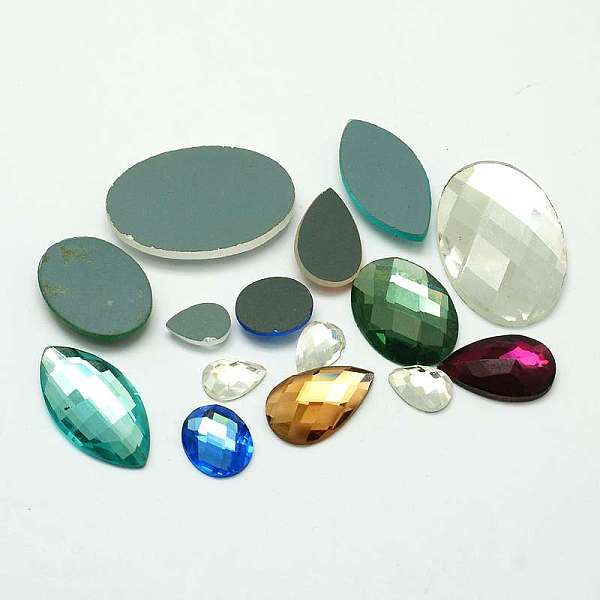 PandaHall Mixed Shapes Faceted Glass Cabochons, Mixed Color, 10~30x7~20mm Glass Mixed Shapes Multicolor
PandaHall Mixed Shapes Faceted Glass Cabochons, Mixed Color, 10~30x7~20mm Glass Mixed Shapes Multicolor