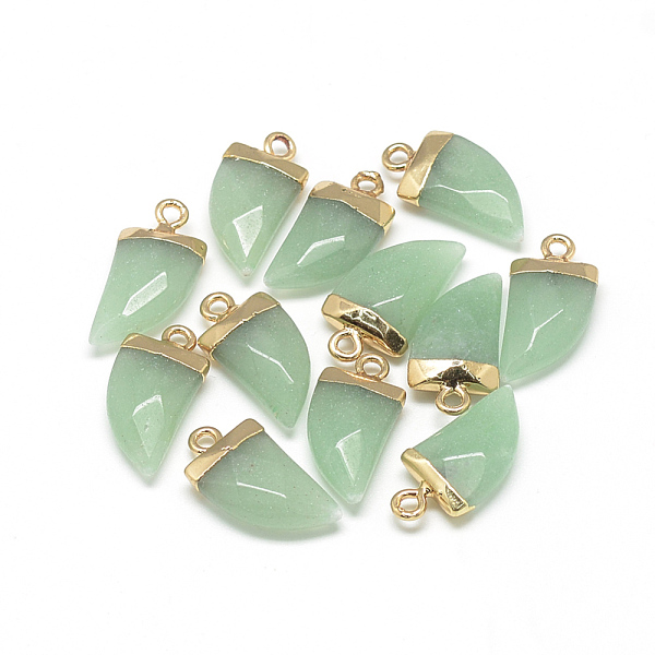 PandaHall Natural White Jade Pointed Pendants, with Brass Findings, Faceted, Dyed, Tusk Shape, Golden, Medium Aquamarine, 21x11x5.5mm, Hole..., Green
PandaHall Natural White Jade Pointed Pendants, with Brass Findings, Faceted, Dyed, Tusk Shape, Golden, Medium Aquamarine, 21x11x5.5mm, Hole..., Green