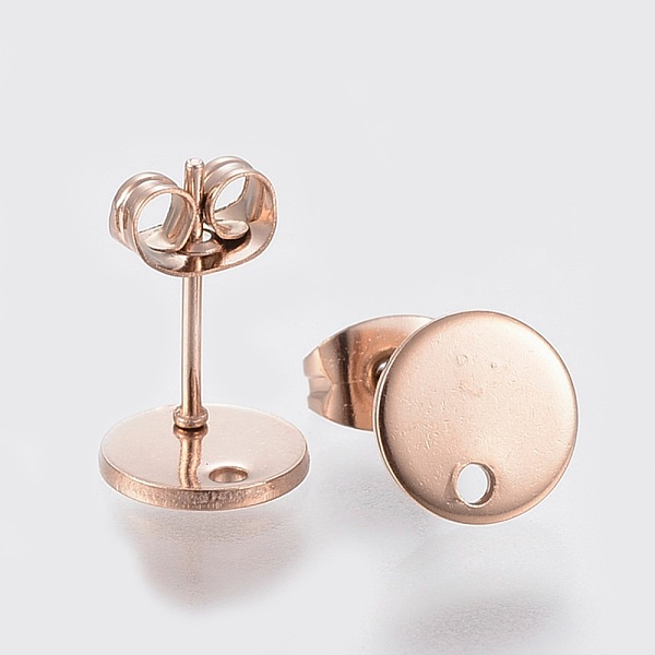 PandaHall Ion Plating(IP) 304 Stainless Steel Stud Earring Findings, with Loop and Flat Plate, Ear Nuts/Earring Backs, Flat Round, Rose Gold...
PandaHall Ion Plating(IP) 304 Stainless Steel Stud Earring Findings, with Loop and Flat Plate, Ear Nuts/Earring Backs, Flat Round, Rose Gold...