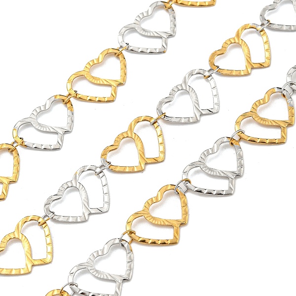 PandaHall 304 Stainless Steel Heart Link Chains, Soldered, with Spool, Golden & Stainless Steel Color, 13.5x10x0.5mm 304 Stainless Steel
PandaHall 304 Stainless Steel Heart Link Chains, Soldered, with Spool, Golden & Stainless Steel Color, 13.5x10x0.5mm 304 Stainless Steel