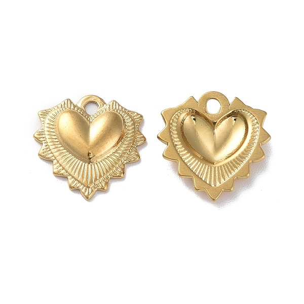PandaHall Ion Plating(IP)304 Stainless Steel Pendants, Heart Charm, Golden, 18.5x17x3mm, Hole: 2mm 304 Stainless Steel Heart
PandaHall Ion Plating(IP)304 Stainless Steel Pendants, Heart Charm, Golden, 18.5x17x3mm, Hole: 2mm 304 Stainless Steel Heart