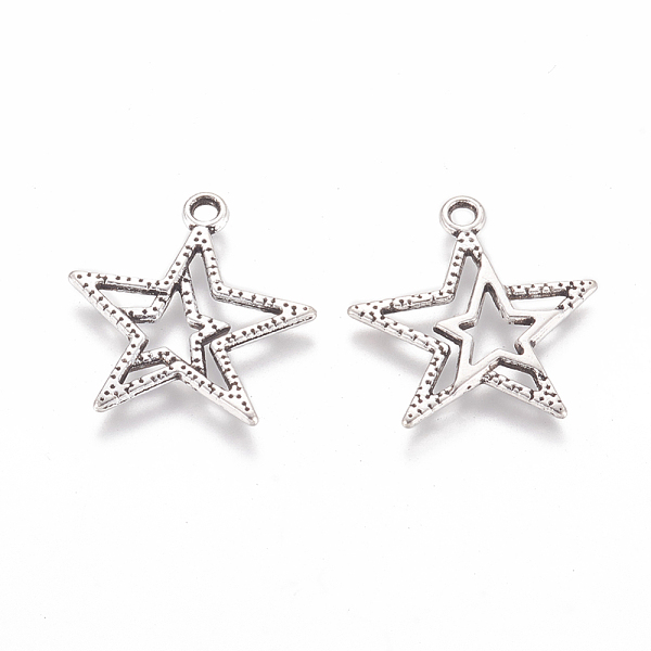 PandaHall Tibetan Style Alloy Pendant, Lead Free and Cadmium Free, Antique Silver, Star(Left and Right Random Delivery), about 23mm long...
PandaHall Tibetan Style Alloy Pendant, Lead Free and Cadmium Free, Antique Silver, Star(Left and Right Random Delivery), about 23mm long...