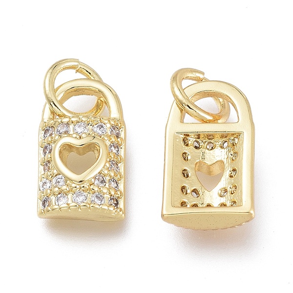 PandaHall Brass Micro Pave Clear Cubic Zirconia Charms, with Jump Rings, Long-Lasting Plated, Lock with Heart, Real 18K Gold Plated...
PandaHall Brass Micro Pave Clear Cubic Zirconia Charms, with Jump Rings, Long-Lasting Plated, Lock with Heart, Real 18K Gold Plated...