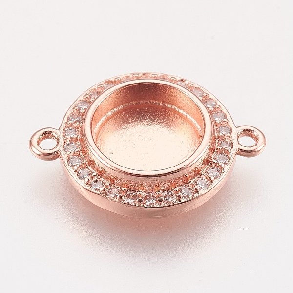 PandaHall Brass Micro Pave Cubic Zirconia Links, Cabochon Connector Settings, Plain Edge Bezel Cups, Rose Gold, Tray: 8mm, 17x13x3mm, Hole..., Clear
PandaHall Brass Micro Pave Cubic Zirconia Links, Cabochon Connector Settings, Plain Edge Bezel Cups, Rose Gold, Tray: 8mm, 17x13x3mm, Hole..., Clear