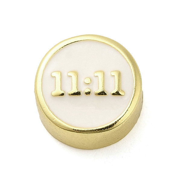 PandaHall Rack Plating Brass Enamel Beads, Long-Lasting Plated, Cadmium Free & Lead Free, Real 18K Gold Plated, Flat Round with Number 11:11..., White
PandaHall Rack Plating Brass Enamel Beads, Long-Lasting Plated, Cadmium Free & Lead Free, Real 18K Gold Plated, Flat Round with Number 11:11..., White