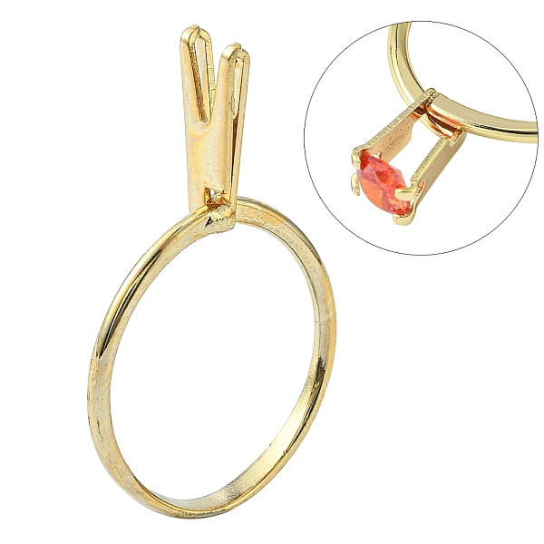 PandaHall Zinc Alloy Cuff Ring Findings, Spring Type Ring Stone Holder, Ring Settings for Rhinestone, Golden, Inner Diameter: 18~19mm...
PandaHall Zinc Alloy Cuff Ring Findings, Spring Type Ring Stone Holder, Ring Settings for Rhinestone, Golden, Inner Diameter: 18~19mm...