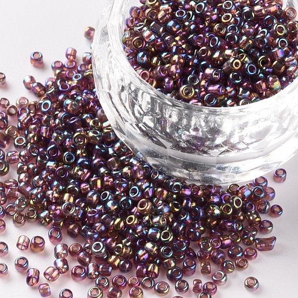 PandaHall Round Glass Seed Beads, Transparent Colours Rainbow, Round, Misty Rose, 2mm Glass Red
PandaHall Round Glass Seed Beads, Transparent Colours Rainbow, Round, Misty Rose, 2mm Glass Red