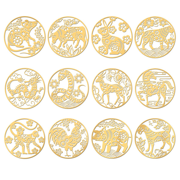 PandaHall Nickel Decoration Stickers, Metal Resin Filler, Epoxy Resin & UV Resin Craft Filling Material, Golden, 12 Chinese Zodiac Signs...
PandaHall Nickel Decoration Stickers, Metal Resin Filler, Epoxy Resin & UV Resin Craft Filling Material, Golden, 12 Chinese Zodiac Signs...