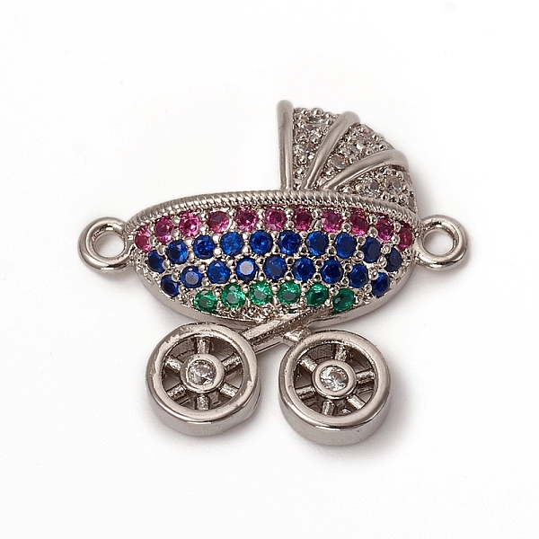 PandaHall Brass Micro Pave Colorful Cubic Zirconia Links connectors, Long-Lasting Plated, Baby Carriage, Platinum, 17x18x4mm, Hole: 1.3mm...
PandaHall Brass Micro Pave Colorful Cubic Zirconia Links connectors, Long-Lasting Plated, Baby Carriage, Platinum, 17x18x4mm, Hole: 1.3mm...