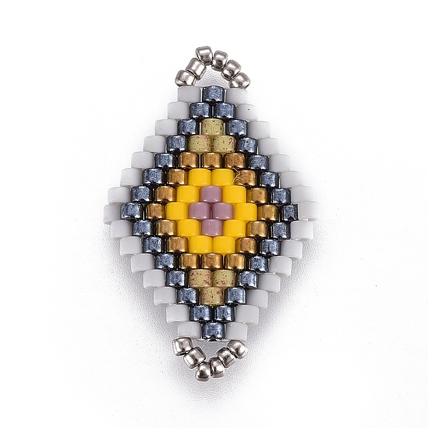 PandaHall MIYUKI & TOHO Handmade Japanese Seed Beads Links, Loom Pattern, Rhombus, Colorful, 22.5~26.4x15~17x1.7~1.9mm, Hole: 1.4~1.8mm...
PandaHall MIYUKI & TOHO Handmade Japanese Seed Beads Links, Loom Pattern, Rhombus, Colorful, 22.5~26.4x15~17x1.7~1.9mm, Hole: 1.4~1.8mm...