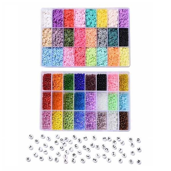 PandaHall DIY Beads Jewelry Kits, Including Disc/Flat Round Handmade Polymer Clay Beads, Heishi Beads, Mixed Styles Glass Round Seed Beads..., Multicolor
PandaHall DIY Beads Jewelry Kits, Including Disc/Flat Round Handmade Polymer Clay Beads, Heishi Beads, Mixed Styles Glass Round Seed Beads..., Multicolor