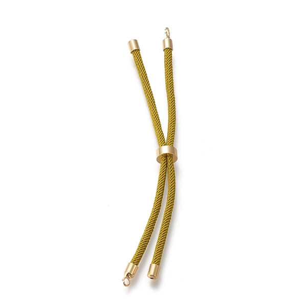 PandaHall Nylon Twisted Cord Bracelet Making, Slider Bracelet Making, with Eco-Friendly Brass Findings, Round, Golden, Olive, 8.66~9.06 inch..., Green
PandaHall Nylon Twisted Cord Bracelet Making, Slider Bracelet Making, with Eco-Friendly Brass Findings, Round, Golden, Olive, 8.66~9.06 inch..., Green