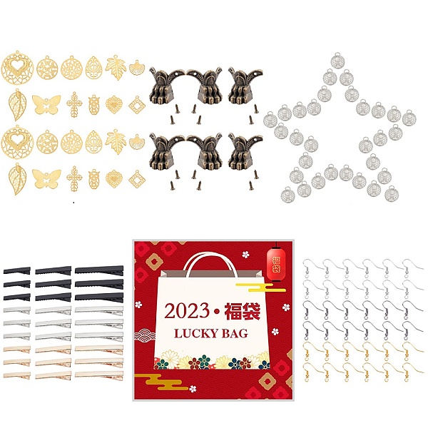 PandaHall Lucky Bag, 50pcs Iron Earring Hooks & 200pcs Round Glass Beads & 10pcs Chandelier Component Links, Mixed Color, 10~105mm, Mixed..., Multicolor
PandaHall Lucky Bag, 50pcs Iron Earring Hooks & 200pcs Round Glass Beads & 10pcs Chandelier Component Links, Mixed Color, 10~105mm, Mixed..., Multicolor