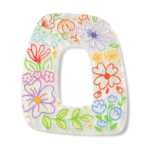 PandaHall Printed Acrylic Pendants, Trapezoid, Colorful, Flower, 39.5x33x2.5mm, Hole: 1.6mm Acrylic Flower
PandaHall Printed Acrylic Pendants, Trapezoid, Colorful, Flower, 39.5x33x2.5mm, Hole: 1.6mm Acrylic Flower