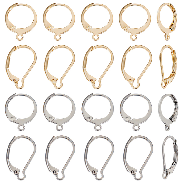 PandaHall Beebeecraft 80Pcs 4 Style 304 Stainless Steel Leverback Earring Findings, with Loop, Real 24K Gold Plated & Stainless Steel Color...
PandaHall Beebeecraft 80Pcs 4 Style 304 Stainless Steel Leverback Earring Findings, with Loop, Real 24K Gold Plated & Stainless Steel Color...