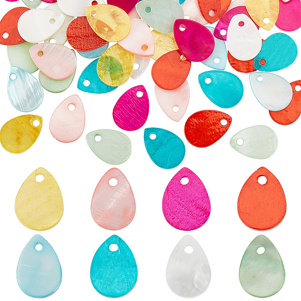 PandaHall 80Pcs 8 Styles Freshwater Shell Dyed Teardrop Charms, Mixed Color, 13x9~10x1~1.5mm, Hole: 1~1.2mm, 10pcs/style Freshwater Shell..., Multicolor
PandaHall 80Pcs 8 Styles Freshwater Shell Dyed Teardrop Charms, Mixed Color, 13x9~10x1~1.5mm, Hole: 1~1.2mm, 10pcs/style Freshwater Shell..., Multicolor