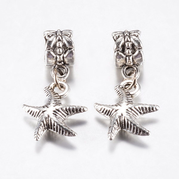 PandaHall Tibetan Style Alloy Pendants, Starfish/Sea Stars, Antique Silver, 29mm, Hole: 5.5mm Alloy Starfish
PandaHall Tibetan Style Alloy Pendants, Starfish/Sea Stars, Antique Silver, 29mm, Hole: 5.5mm Alloy Starfish