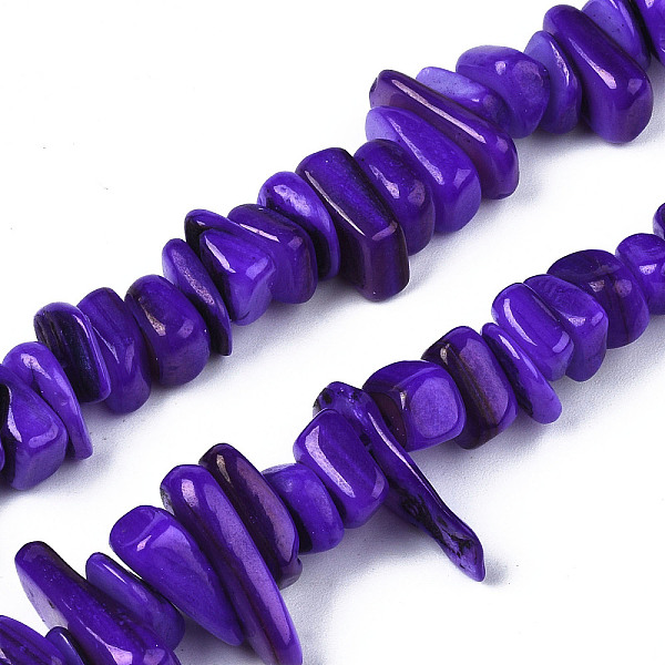 PandaHall Natural Trochid Shell/Trochus Shell Beads Strands, Dyed, Chips, Blue Violet, 7~22x5~8x1~6.5mm, Hole: 1mm, about 96~111pcs/strand...
PandaHall Natural Trochid Shell/Trochus Shell Beads Strands, Dyed, Chips, Blue Violet, 7~22x5~8x1~6.5mm, Hole: 1mm, about 96~111pcs/strand...