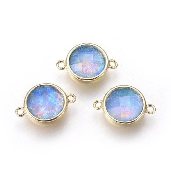 PandaHall Sythetic Opal Links connectors, with Brass Findings, Flat Round, Golden, Cornflower Blue, 17.5x12x5.5~6mm, Hole: 1.5mm Brass Flat...
PandaHall Sythetic Opal Links connectors, with Brass Findings, Flat Round, Golden, Cornflower Blue, 17.5x12x5.5~6mm, Hole: 1.5mm Brass Flat...