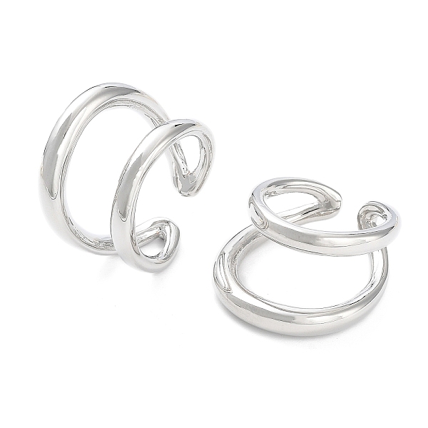 PandaHall Brass Double Line Open Cuff Rings for Women, Platinum, Inner Diameter: 17mm Brass
PandaHall Brass Double Line Open Cuff Rings for Women, Platinum, Inner Diameter: 17mm Brass