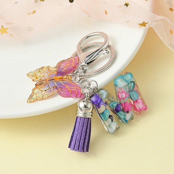 PandaHall Resin Letter & Acrylic Butterfly Charms Keychain, Tassel Pendant Keychain with Alloy Keychain Clasp, Letter M, 9cm Acrylic Letter...
PandaHall Resin Letter & Acrylic Butterfly Charms Keychain, Tassel Pendant Keychain with Alloy Keychain Clasp, Letter M, 9cm Acrylic Letter...
