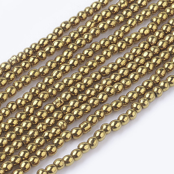 PandaHall Non-Magnetic Synthetic Hematite Beads Strands, Round, Gold, 2mm, Hole: 1mm, about 223pcs/strand, 15.7 inch Non-magnetic Hematite...
PandaHall Non-Magnetic Synthetic Hematite Beads Strands, Round, Gold, 2mm, Hole: 1mm, about 223pcs/strand, 15.7 inch Non-magnetic Hematite...