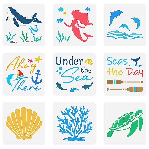 PandaHall FINGERINSPIRE 9 Pcs Sea Ocean Creatures Stencil Sets 5.9x5.9 inch Undersea Stencils Plastic Turtles Mermaids Whales Corals...
PandaHall FINGERINSPIRE 9 Pcs Sea Ocean Creatures Stencil Sets 5.9x5.9 inch Undersea Stencils Plastic Turtles Mermaids Whales Corals...