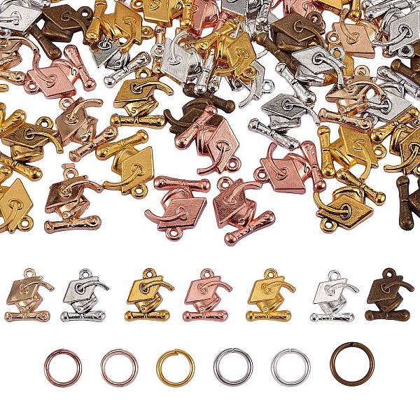 PandaHall 70Pcs Alloy Graduation Cap Pendants, with 70Pcs Iron Open Jump Rings, Mixed Color, 17x15x3mm, Hole: 1.4mm Alloy Hat Multicolor
PandaHall 70Pcs Alloy Graduation Cap Pendants, with 70Pcs Iron Open Jump Rings, Mixed Color, 17x15x3mm, Hole: 1.4mm Alloy Hat Multicolor