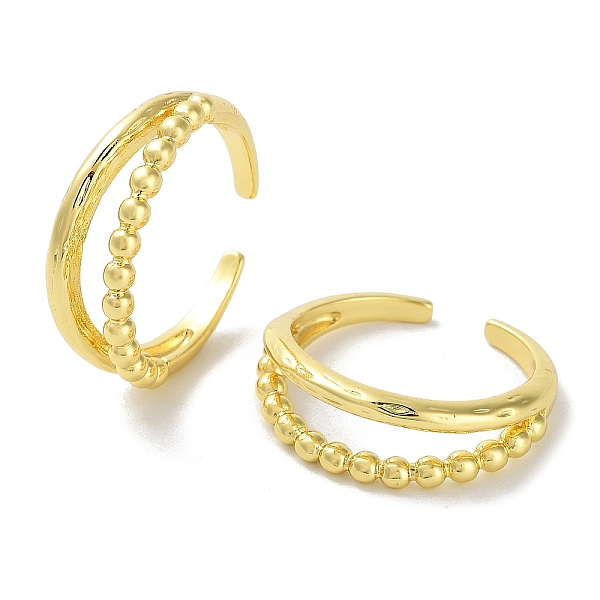 PandaHall Brass Open Cuff Rings for Women, Real 18K Gold Plated, Inner Diameter: 18mm Brass
PandaHall Brass Open Cuff Rings for Women, Real 18K Gold Plated, Inner Diameter: 18mm Brass