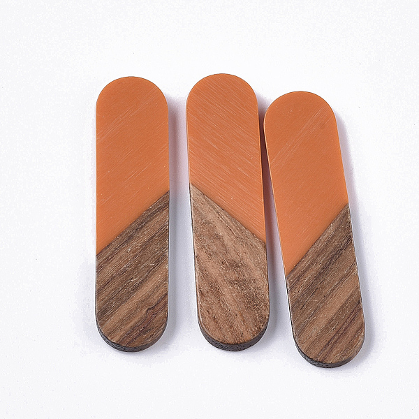 PandaHall Resin & Walnut Wood Cabochons, Oval, Orange, 45x11x3~4mm Resin+Wood Oval Orange
PandaHall Resin & Walnut Wood Cabochons, Oval, Orange, 45x11x3~4mm Resin+Wood Oval Orange