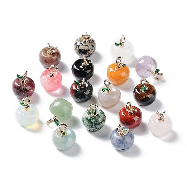 PandaHall Mixed Gemstone Pendants, with Alloy Enamel Loops, Apple, for Teacher's Day, 16x14mm, Hole: 4x2mm Mixed Stone Apple
PandaHall Mixed Gemstone Pendants, with Alloy Enamel Loops, Apple, for Teacher's Day, 16x14mm, Hole: 4x2mm Mixed Stone Apple