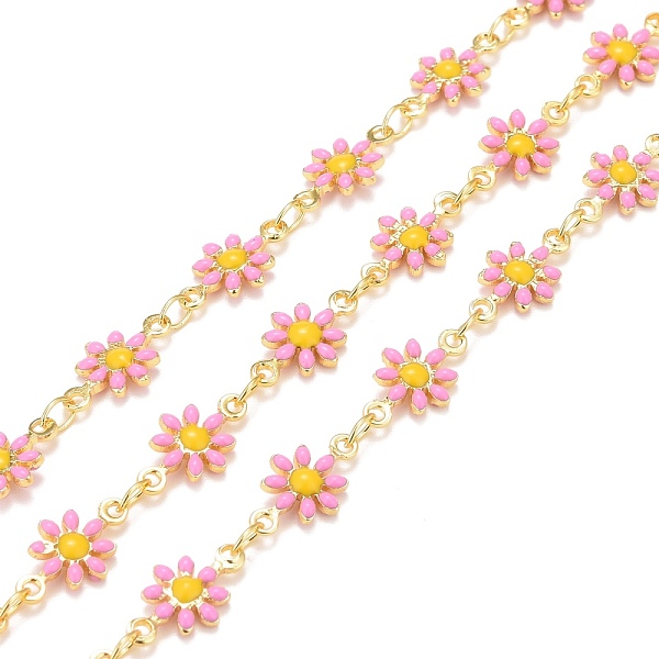 PandaHall Brass Daisy Flower & Oval Link Chains, with Enamel & Spool, Soldered, Real 18K Gold Plated, Hot Pink, Links: 13x7.5x2mm, 4x3x0.6mm...
PandaHall Brass Daisy Flower & Oval Link Chains, with Enamel & Spool, Soldered, Real 18K Gold Plated, Hot Pink, Links: 13x7.5x2mm, 4x3x0.6mm...