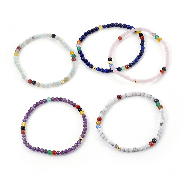 PandaHall Natural Mixed Gemstone and Natural Color Agate Stretch Bracelets, with Real 18K Gold Plated 925 Sterling Silver Spacer Beads...
PandaHall Natural Mixed Gemstone and Natural Color Agate Stretch Bracelets, with Real 18K Gold Plated 925 Sterling Silver Spacer Beads...