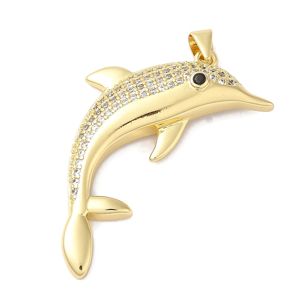 PandaHall Rack Plating Brass & Clear Cubic Zirconia Pendants, Cadmium Free & Lead Free, Long-Lasting Plated, Dolphin, Real 18K Gold Plated...
PandaHall Rack Plating Brass & Clear Cubic Zirconia Pendants, Cadmium Free & Lead Free, Long-Lasting Plated, Dolphin, Real 18K Gold Plated...