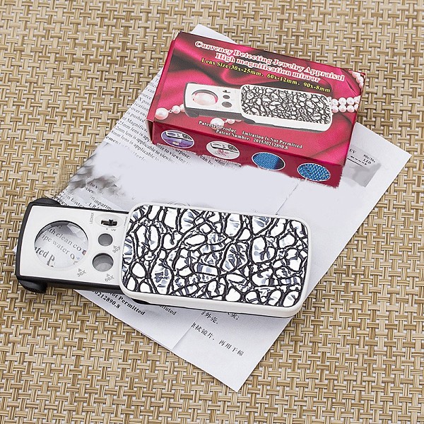 PandaHall LED Handheld Pulling Type Magnifier, Eco-Friendly ABS Plastic, Leather, Acrylic Optical Lens, Silver, Magnification: 30X, 60X, 90X...
PandaHall LED Handheld Pulling Type Magnifier, Eco-Friendly ABS Plastic, Leather, Acrylic Optical Lens, Silver, Magnification: 30X, 60X, 90X...