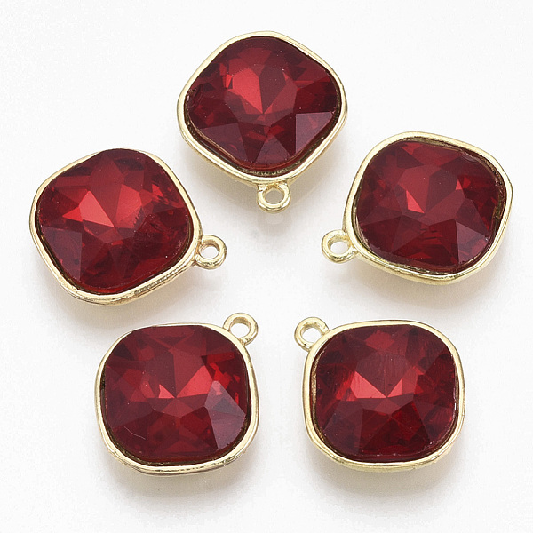 PandaHall Golden Plated Alloy Pendants, with Glass Rhinestone, Rhombus, FireBrick, 18x15x5mm, Hole: 1.4mm Alloy+Rhinestone Rhombus Red
PandaHall Golden Plated Alloy Pendants, with Glass Rhinestone, Rhombus, FireBrick, 18x15x5mm, Hole: 1.4mm Alloy+Rhinestone Rhombus Red
