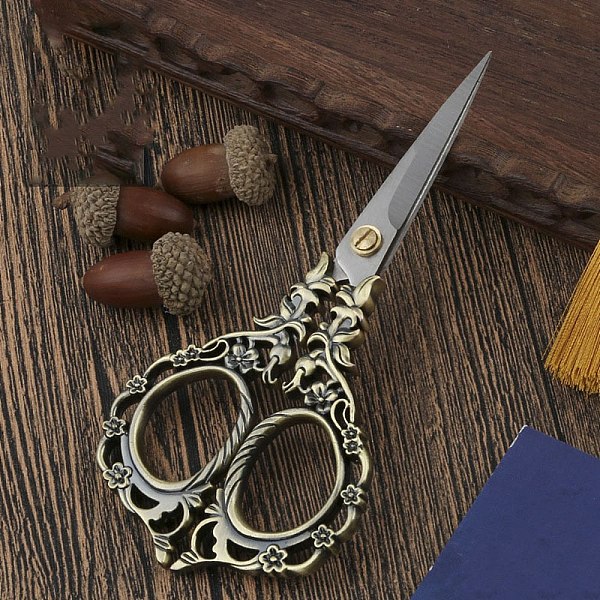 PandaHall Stainless Steel Scissors, Embroidery Scissors, Sewing Scissors, Brushed Antique Bronze, 153x70mm Stainless Steel
PandaHall Stainless Steel Scissors, Embroidery Scissors, Sewing Scissors, Brushed Antique Bronze, 153x70mm Stainless Steel