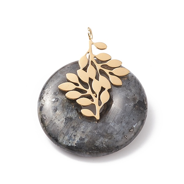 PandaHall Natural Labradorite Pendants, with Ion Plating(IP) Golden Color Tone 304 Stainless Steel Findings, Leaf with Donut/Pi Disc Charm...
PandaHall Natural Labradorite Pendants, with Ion Plating(IP) Golden Color Tone 304 Stainless Steel Findings, Leaf with Donut/Pi Disc Charm...