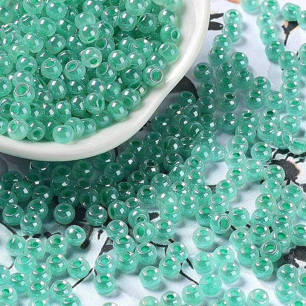 PandaHall Glass Seed Beads, Ceylon, Round Hole, Round, Medium Aquamarine, 4x3mm, Hole: 1.5mm, 7500pcs/pound Glass
PandaHall Glass Seed Beads, Ceylon, Round Hole, Round, Medium Aquamarine, 4x3mm, Hole: 1.5mm, 7500pcs/pound Glass