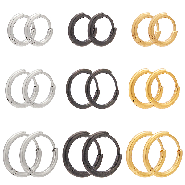 PandaHall ANATTASOUL 18PCS 3 Size 3 Colors Brass Huggie Hoop Earrings for Women, Mixed Color, 9~13.5x1.5mm, Pin: 0.8mm, 2pcs/color Brass...
PandaHall ANATTASOUL 18PCS 3 Size 3 Colors Brass Huggie Hoop Earrings for Women, Mixed Color, 9~13.5x1.5mm, Pin: 0.8mm, 2pcs/color Brass...