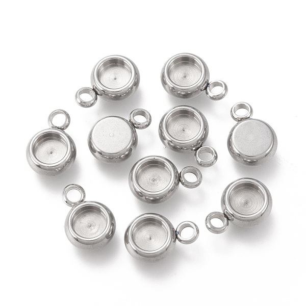 PandaHall 304 Stainless Steel Pendant Cabochon Settings, Flat Round, Stainless Steel Color, Tray: 4mm, 9x6x3mm, Hole: 1.6mm 304 Stainless...
PandaHall 304 Stainless Steel Pendant Cabochon Settings, Flat Round, Stainless Steel Color, Tray: 4mm, 9x6x3mm, Hole: 1.6mm 304 Stainless...