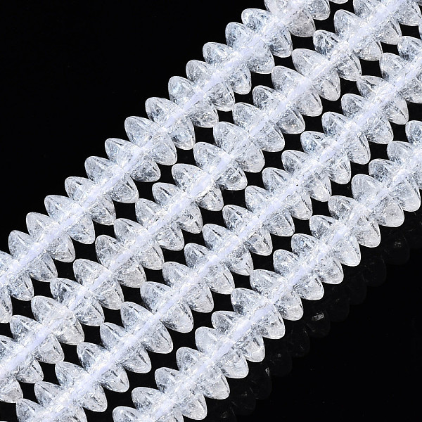 PandaHall Crackle Glass Beads, Dyed & Heated, Rondelle, Clear, 6x3.5mm, Hole: 1.2mm, about 147pcs/strand, 15.23 inch(38.7cm) Glass Rondelle...
PandaHall Crackle Glass Beads, Dyed & Heated, Rondelle, Clear, 6x3.5mm, Hole: 1.2mm, about 147pcs/strand, 15.23 inch(38.7cm) Glass Rondelle...