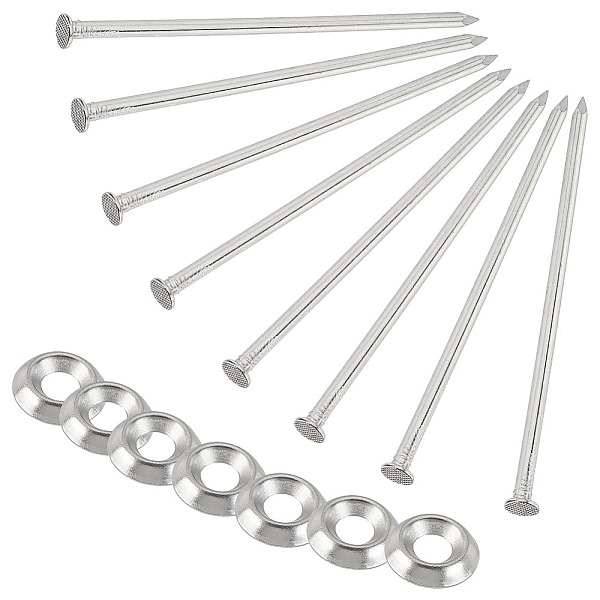PandaHall DICOSMETIC 14Pcs 304 Stainless Steel Fisheye Gasket, with 14Pcs 304 Stainless Steel Long Nail Tacks, for Patio Rug Stakes...
PandaHall DICOSMETIC 14Pcs 304 Stainless Steel Fisheye Gasket, with 14Pcs 304 Stainless Steel Long Nail Tacks, for Patio Rug Stakes...
