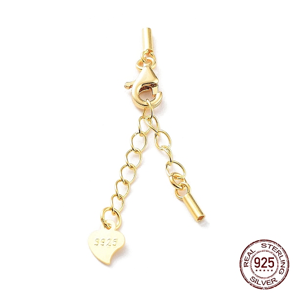 PandaHall 925 Sterling Silver Curb Chain Extender, End Chains with Lobster Claw Clasps and Cord Ends, Heart Chain Tabs, with S925 Stamp...
PandaHall 925 Sterling Silver Curb Chain Extender, End Chains with Lobster Claw Clasps and Cord Ends, Heart Chain Tabs, with S925 Stamp...