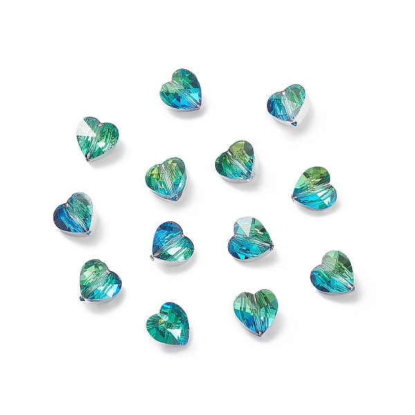PandaHall Transparent Glass Beads, Faceted, Heart, Medium Aquamarine, 10x10x7mm, Hole: 1~1.2mm Glass Heart Green
PandaHall Transparent Glass Beads, Faceted, Heart, Medium Aquamarine, 10x10x7mm, Hole: 1~1.2mm Glass Heart Green