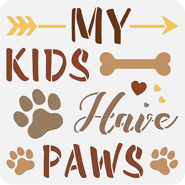 PandaHall BENECREAT Paw Print Stencil, 12x12inch My Kids Dog Have Paws Dog Bone PET Painting Templates Drawing Stencils for Scrapbooking..., White
PandaHall BENECREAT Paw Print Stencil, 12x12inch My Kids Dog Have Paws Dog Bone PET Painting Templates Drawing Stencils for Scrapbooking..., White