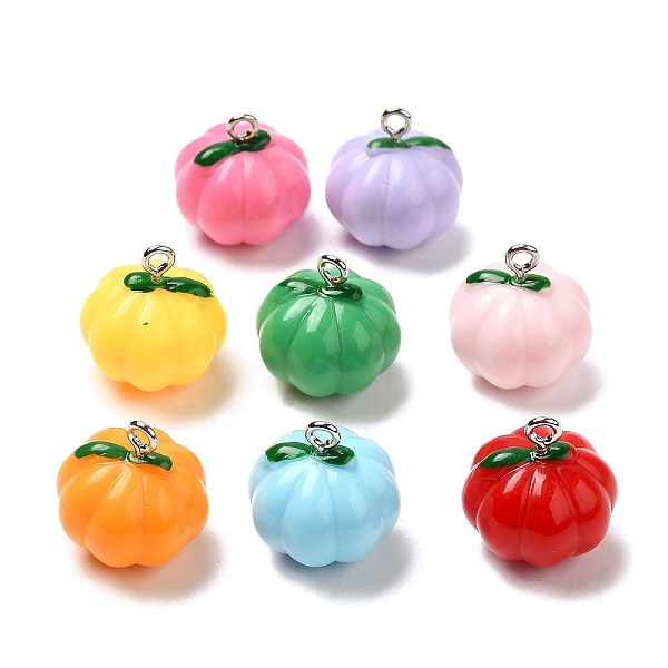 PandaHall Opaque Resin Pendants, with Platinum Tone Iron Loops, Pumpkin Charms, Mixed Color, 18.5x17x16.5mm, Hole: 2mm Iron+Resin Pumpkin..., Multicolor
PandaHall Opaque Resin Pendants, with Platinum Tone Iron Loops, Pumpkin Charms, Mixed Color, 18.5x17x16.5mm, Hole: 2mm Iron+Resin Pumpkin..., Multicolor