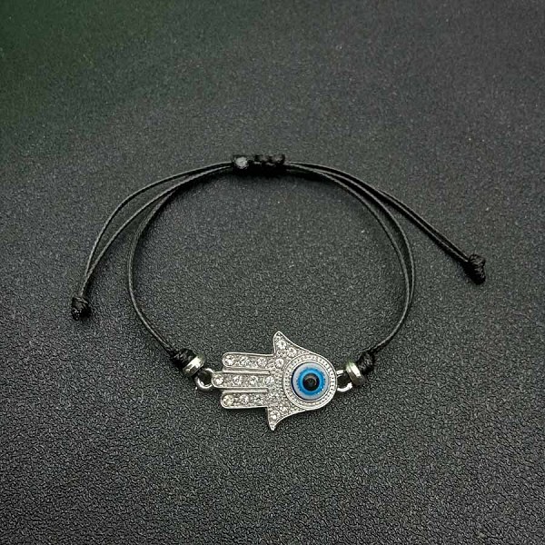 PandaHall Alloy Rhinestone Hamsa Hand Bracelets, Adjustable Nylon Cord Bracelets for Women Men, Black Alloy Hamsa Hand
PandaHall Alloy Rhinestone Hamsa Hand Bracelets, Adjustable Nylon Cord Bracelets for Women Men, Black Alloy Hamsa Hand