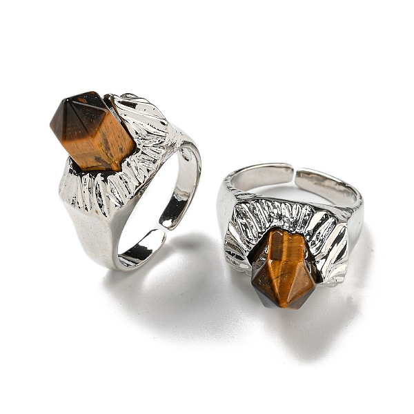 PandaHall Hexagonal Prism Natural Tiger Eye Open Cuff Rings, Rack Plating Brass Ring for Unisex, Inner Diameter: Adjustable Tiger Eye...
PandaHall Hexagonal Prism Natural Tiger Eye Open Cuff Rings, Rack Plating Brass Ring for Unisex, Inner Diameter: Adjustable Tiger Eye...